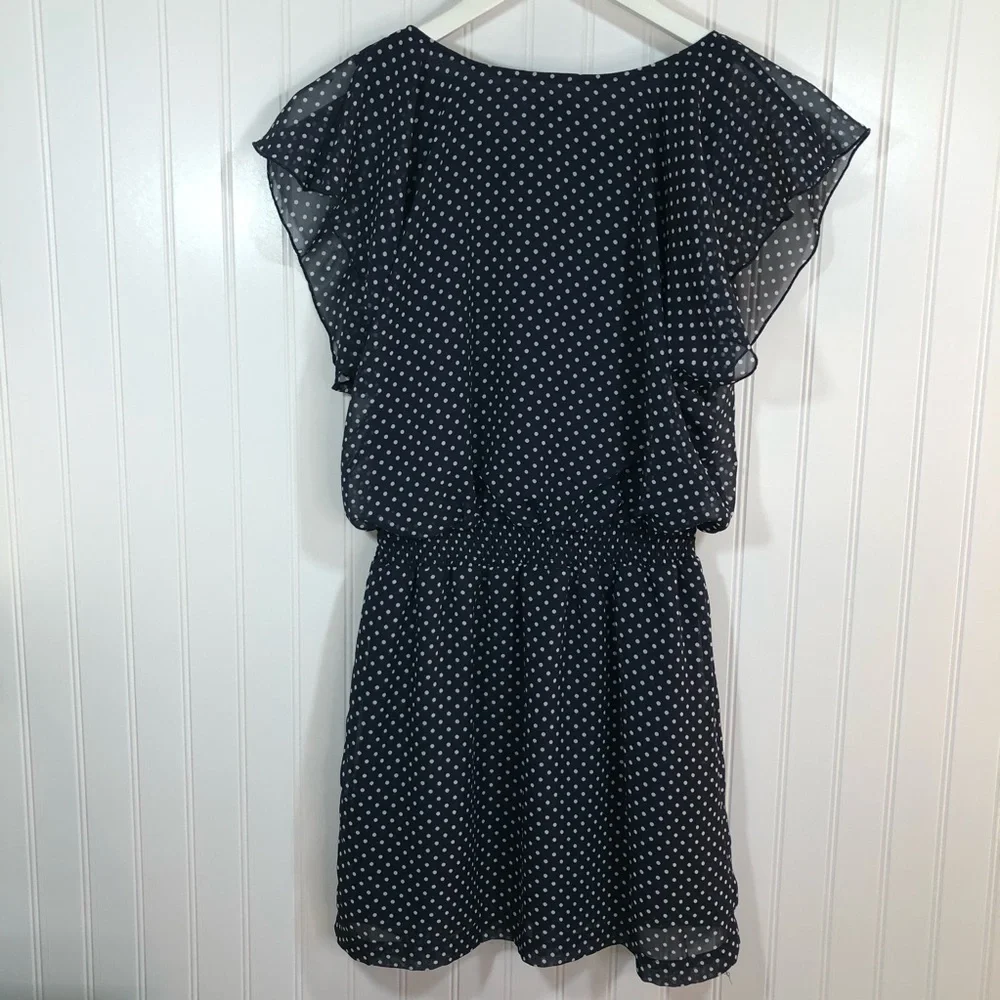 Mimi Chica EUC Navy Polka Dot Mini Dress XS